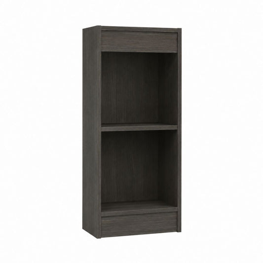 Standregal Dunkelgrau Spanplatte rechteckig mit 2 offenen Fächern 100 x 40 x 30 cm