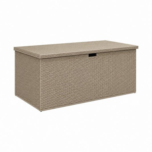 Garten-Aufbewahrungsbox Beige Polyrattan Rechteckig 120 x 50 x 60 cm