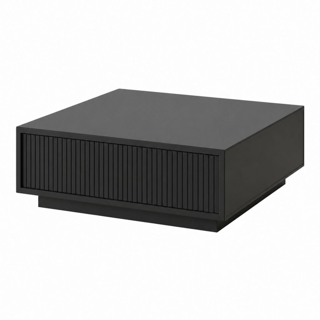 Couchtisch mit Stauraum Schwarz MDF Rechteckig 100 x 100 x 35 cm