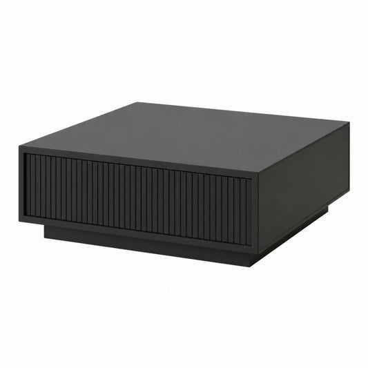 Couchtisch mit Stauraum Schwarz MDF Rechteckig 100 x 100 x 35 cm